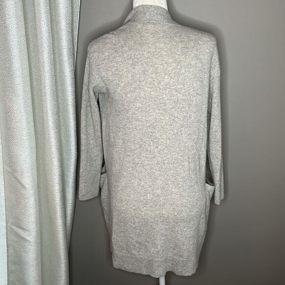 Theory Cashmere grey Rib Knit Sleeve Cardigan size XS TP - Picture 11 of 14